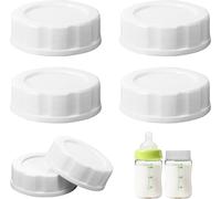 Baby Bottle 6-18 Months: Set Of 6 White Silicone Travel Stoppers,Leak-Proof And Easy Clean