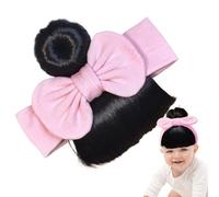 Baby Bowknot Bangs Wig, Toddler Hairpiece Accessory, Elastic Skin-Friendly Headband, Soft Lightweight Design, For Stage Shows, Celebrations, Parent-Child Events