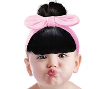 Baby Bowknot Bangs Wig, Toddler Hairpiece with Elastic, Skin-Friendly Headwear Accessory for Stage Performances, Celebrations, Parent-Child Events, and Photo Shoots, 1 pièce