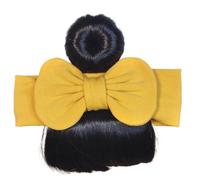 Baby Bowknot Bangs Wigs, Toddler Hairpiece with Elastic, Skin-Friendly Headwear for Stage Performances, Celebrations, Parent-Child Gatherings, Costume Accessory, Soft Comfortable