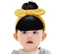 Baby Bowknot Bangs Wigs, Toddler Wig Hairpiece, Soft Elastic Headwear, Skin-Friendly Costume Accessory Stage Performance, Photoshoots, Ideal For Parent-Child Gatherings, 7.09inches
