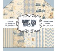 Baby Boy Nursery Scrapbook Paper: Decorative double sided craft paper Baby Shower for scrapbooking, card making, junk journal