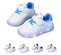 Baby Boys Light Up Shoes Kids LED Luminous Athletic Trainers Toddler Soft Bottom Outdoor Non Slip Sport Shoes Little Girls Slip on Running Tennis Casual Sneakers