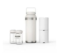 Baby Brezza Rafraîchisseur de lait maternel portable en verre, grande capacité, blanc