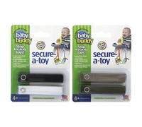 Baby Buddy, Secure-A-Toy, 4 Mois et plus, Noir/Blanc & Beige/Olive, 4 Lanières