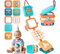 Baby Busy Board Toys Montessori 1 Years+,Educational Activity and Development Toy,Motor Skills Activity Cube,Plane Travel for Children,Gift for Boys Girls Toddlers,Random Colour