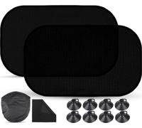 Baby Car Sun Shade With Uv Protection 2 Pack Car Window Shades For Kids Extra Dark (Black)