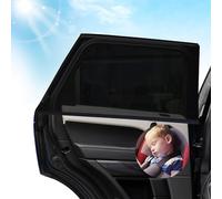 Baby Car Sun Shades, 2 X Car Rear Sun Visor Socks, Block Uv Rays, Sun Protection For Babies, Children And Animals, Universal For Most Cars