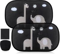 Baby Car Sun Shield,50 X 30 Cm For Complete Uv Protection,2 X Sun And Uv Protection,Self-Adhesive Electrostatic Adsorption,With Bag