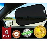Baby Car Window Sun Shade (4x)-The Only Certified Baby Car Sun Shade That Blocks 99.9% Of Uv Rays-Sun Protection For Car And Baby Seats-P