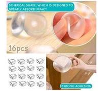 Baby caring corner guards premium clear protectors safety crash pad 16pc - blanc Blanc G