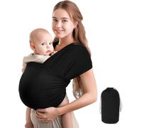 Baby Carrier Sling Breathable Cotton Baby Carrier With Maximum Load Capacity 15 Kg,Black Baby Sling 5.3 M X 0.58 M,Easy To Tie,Ergonomic Baby Sling