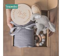 BaBy-Cartes de Souvenirs de nouveau-né,Accessoires de Photographie,Couverture Mensuelle,Photos de Bébés,Coffret Cadeau de Naissance - Type Gray Elephant