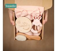 Baby-Cartes De Souvenirs De Nouveau-Né,Accessoires De Photographie,Couverture Mensuelle,Photos De Bébés,Coffret Cadeau De Naissance - Type 6pcs Peach Set