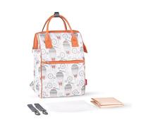 Baby changing bag, waterproof diaper backpack, large capacity diaper changing backpack with stroller clip for work, great baby gift(Orange)