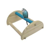 Baby Chick Perch, Safe Wooden Parrot Stand for Brooder, Triangle Ladder Chicken Toy and Coop Training Accessory for Large Birds and Macaws, 7.68x7.09x3.54 inches