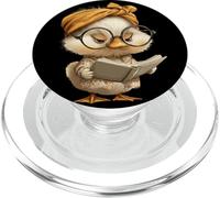 Baby Chick Petit Livre de Lecture Rat de bibliothèque Oiseau Portrait Graphique PopSockets PopGrip pour MagSafe
