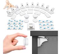 Baby Child Safety Cupboard - Furniture Protection,Doors & Drawers - 12 Strong Magnetic Door Locks No Drilling - 3 Powerful Keys - Magnetic Drawer Block,Invisible Design