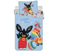 Baby children's bed linen reversible motif Bing Bunny, Amma & Sula Ball Xylophone Car Blue duvet 100x135 + pillow 40x60 cm