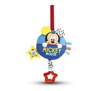 Baby Clementoni - 17211 - Disney Baby - Jouet Doux et Musical Mickey Mouse pour Bébé - Avec porte-tétine - Etoile en Plastique pour se faire les Dents - A partir de 0 mois et plus