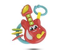 Baby Clementoni - 17220 - Hochet Guitare Electrique pour Bébés - A partir de 3 mois et plus - Avec Touches et Musiques - Sons et Lumières - Plastique pour se faire les Dents