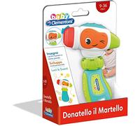 Baby Clementoni - 17327 - Donnatello le Petit Marteau - Jeu pour Bébés et Jeunes Enfants de 9 à 36 mois - Interactif avec Sons et Lumières et Bouton ON/OFF - Jeu d'Eveil
