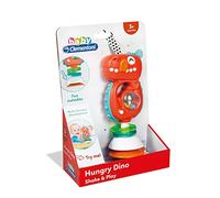 Baby Clementoni - 17330 - Dino Gorumand - Secoues et Joues - Hochet en Plastique pour Bébés à Partir de 3 mois et plus - Avec Ventouses pour le fixer au sol - Mélodies