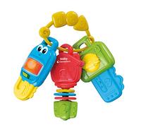 Baby Clementoni - 17460 - Trousseau de Clés Multi-Activités - pour Bébés à partir de 3 Mois et Plus - Cadeau de Naissance - Jeu d'Eveil Educatif - Premier Âge - Sons et Lumières