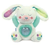 Baby Clementoni 17502 Lapin de Neige avec Projection d'aurores boréales - Peluche Douce - Aide à l'endormissement pour Nouveau-nés, bébés et Jeunes Enfants - avec mélodies et Bruit Blanc