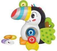 Baby Clementoni - Milan, le toucan gourmand - Jeu éducatif avec fonctions éléctroniques - Bec lumineux - Ailes en tissu