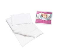 Baby Comfort Parure de lit 2 pièces avec Couette et Oreiller Plat 100% Polycoton (150 cm x 120 cm)