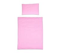 Baby Comfort Parure de Lit 2 Pièces Lit Bébé (Housse de Couette 150x120 cm et Taie d'oreiller 40x60 cm) - Rose