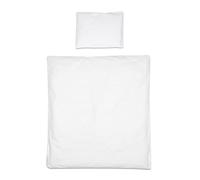 Baby Comfort Parure de Lit (Housse de Couette 70x80 et Taie d'oreiller 35x30) pour Berceau 90x40 cm en Coton - Blanc