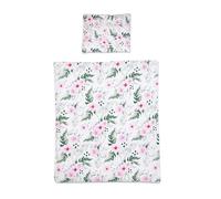 Baby Comfort Parure de Lit (Housse de Couette et Taie d'oreiller) pour Berceau en Coton - Motif 23