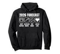 Baby Coming Soon 2026 Forecast Baby Shower Funny New Dad Mom Sweat à Capuche