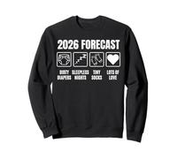 Baby Coming Soon 2026 Forecast Baby Shower Funny New Dad Mom Sweatshirt