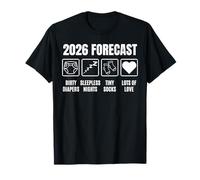 Baby Coming Soon 2026 Forecast Baby Shower Funny New Dad Mom T-Shirt