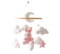 Baby Crib Mobile, Ceiling Hanging Toy, Rotating Cartoon Pendant, Interactive Gentle Visual Stimulation, Easy Installation Design, Perfect for Greenhouse Bedroom Kids Room Decoration 17.72x9.06 Inches