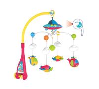 Baby Crib Toy, Musical Projector Mobile, Remote-Controlled Nursery Accessory, with Rotating Light Show Gentle Lullabies, for Stimulation, Bedtime Relaxation, Sleep Training in Boys Girls