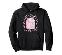 Baby Daddy Tears Boîte de Lait rétro Motif cœurs Rose Sweat à Capuche