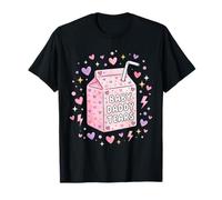 Baby Daddy Tears Boîte de Lait rétro Motif cœurs Rose T-Shirt