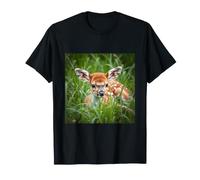 Baby Deer Herbe Forêt Faune Fauve T-Shirt