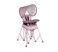 Baby Delight Go with Me Uplift Chaise haute portable | Chaise haute de voyage | Auvent solaire | Intérieur et extérieur | Rose canyon
