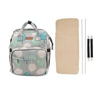 Baby Diaper Changing Bag, Portable Crib Backpack, Multifunctional Folding 20L Large Capacity Diaper Backpack with Insulated Bottle Pockets for Travel Moms of Boys and (Motifs de feuilles vertes)