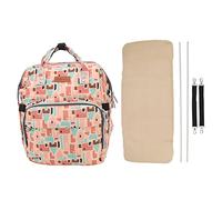 Baby Diaper Changing Bag, Portable Crib Backpack, Multifunctional Folding 20L Large Capacity Diaper Backpack with Insulated Bottle Pockets for Travel Moms of Boys and (Motifs géométriques)