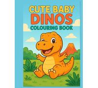 Baby Dino Coloring Book: Printable Line Art Scenes, Preschool Learning Fun, Simple Illustrations for Toddlers, Boys and Girls