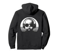 Baby DJ, Design, Moderne, Fun, Mix et Festival, Blanc, Retro Sweat à Capuche