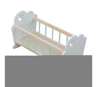 Baby Doll Bed, Mini Toy Crib, 19.29x7.48 inches Natural Wooden Design with Realistic Look, Smooth Edges and Stable Build, Dolls Sleep Furniture for Babies, Playtime, Activities