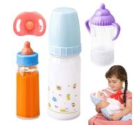 Baby Doll Bottle - Play Play Nipple Toy | Bouteilles de lait et de jus avec une sucette | d'alimentation de jouets pour garçons et filles 3+ Plays éducatifs Playons accessoires Gift