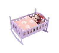 Baby Doll Cradle - 350 g de lit de couchage en plastique, berceau de bébé jouet léger, assemblage facile avec des détails colorés | Jouez à l'accessoire pour les tout-petits, la décoration de la salle